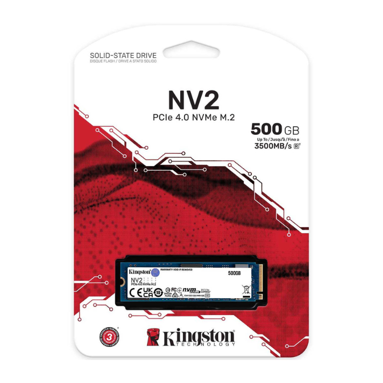 Kingston 500GB NV2 M.2 PCIe 4.0 NVMe SSD