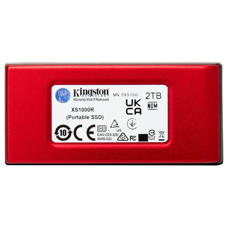 Disco Externo SSD Kingston XS1000 2TB USB 3.2 Vermelho