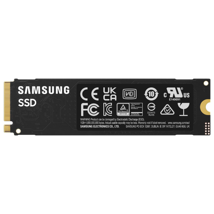 Samsung SSD 990 EVO Plus, 1TB M.2 PCIe 5.0 NVMe, black.