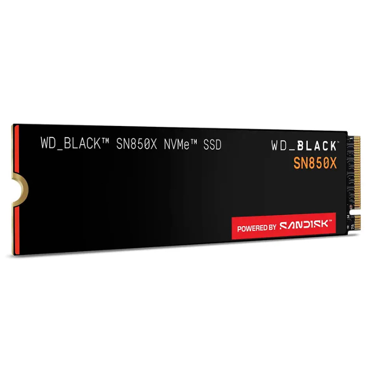 Black WD_BLACK SN850X NVMe SSD, 2TB, powered by SanDisk.