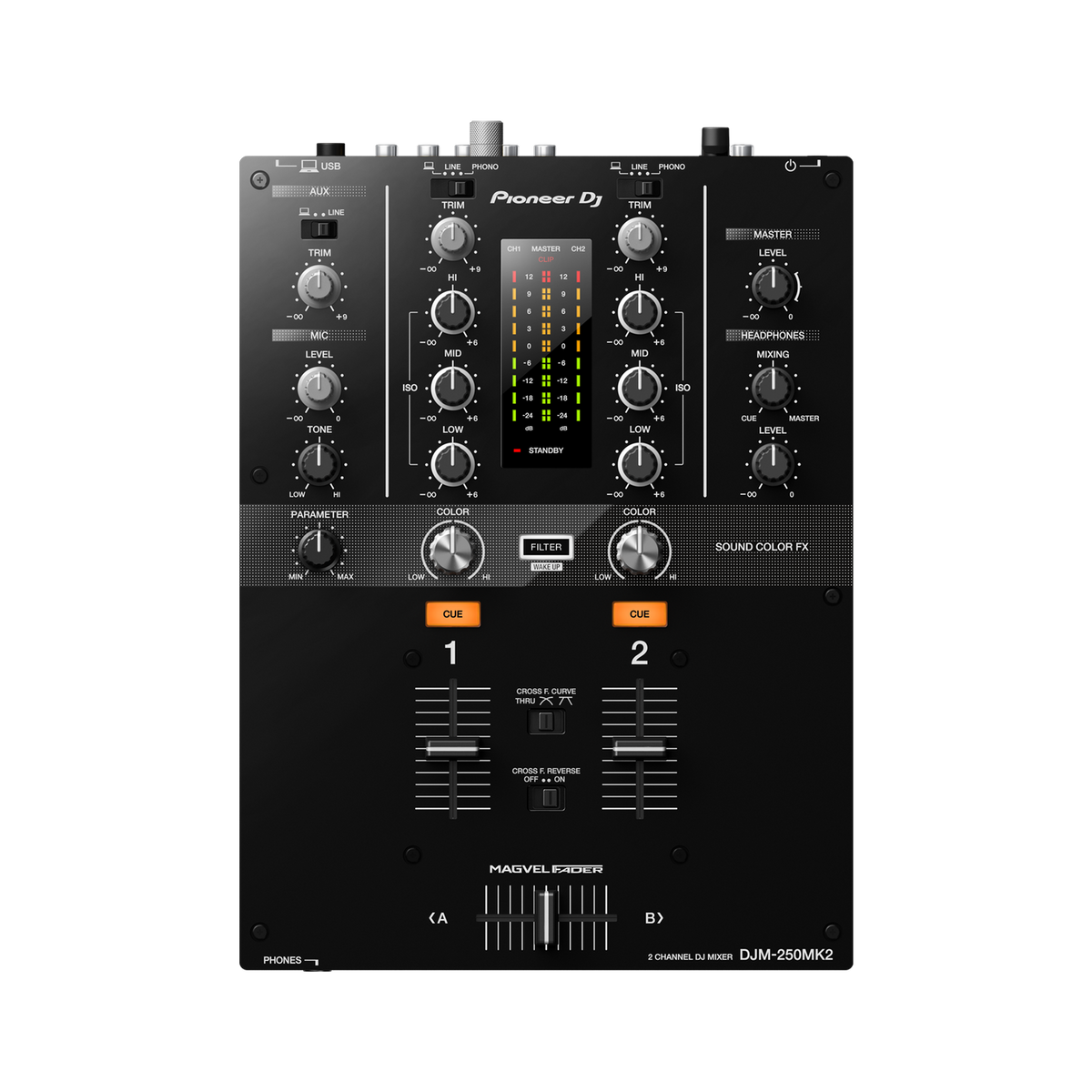 Mesa de Mistura Pioneer DJ 2 canais DJM-250MK2