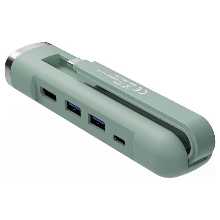 Docking Station Ewent EW1148 USB-C 5 em 1 (HDMI + RJ45 + Type-C + 2x USB) 100W