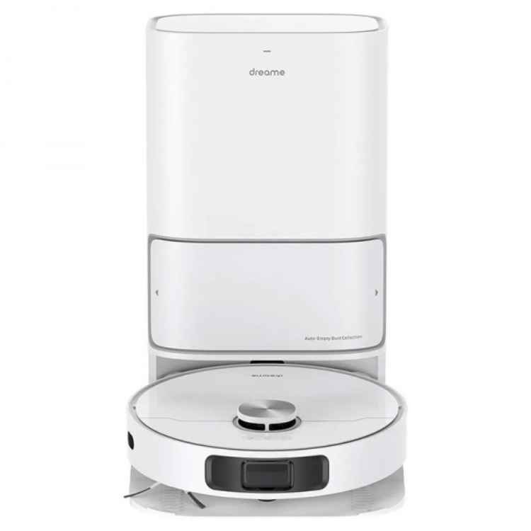 White Dreame L10 Ultra robot vacuum with charging base.
