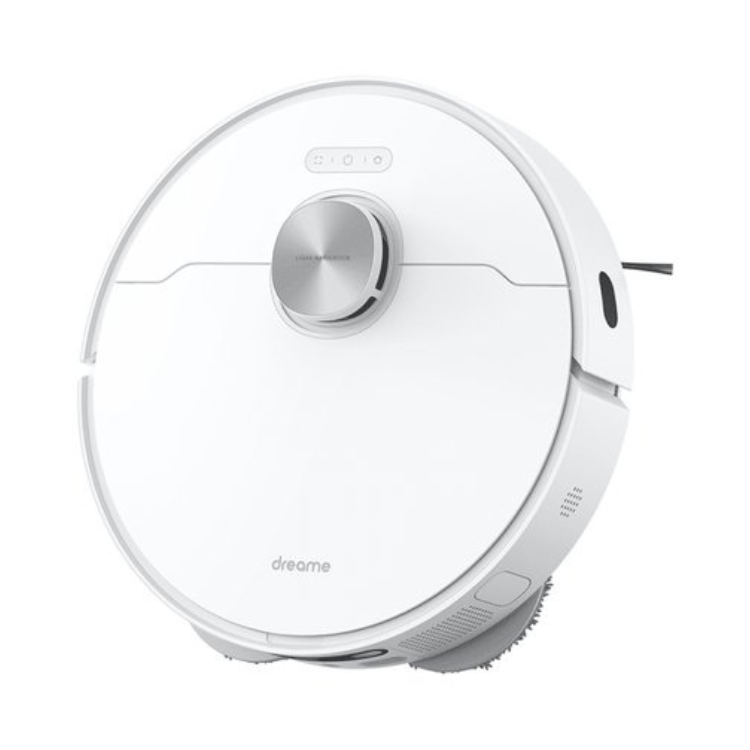 White Dreame L10 Ultra robot vacuum cleaner with silver accents