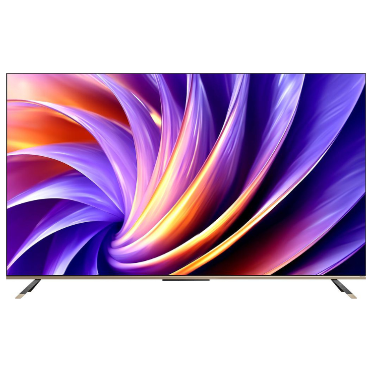 Televisão Dreame Q100 Smart TV 4K QLED 65" com ecrã colorido em tons de violeta, laranja e amarelo.