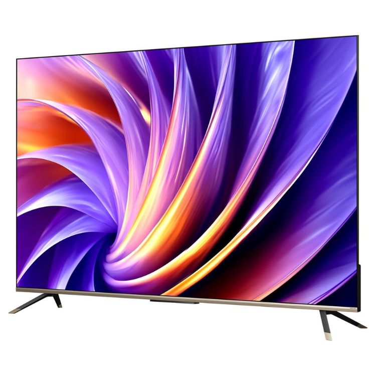 Televisão Dreame Q100 Smart TV 4K QLED 65" com imagem de ecrã vibrante em tons de roxo, laranja e amarelo.