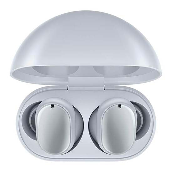 Auriculares Bluetooth Xiaomi Redmi Buds 3 Pro cinzentos em estojo de carregamento.