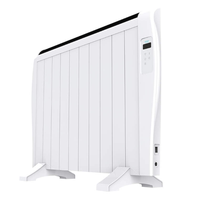 Aquecedor Emissor Térmico Cecotec Ready Warm 1800 Thermal branco 1200W com painel digital e suporte.