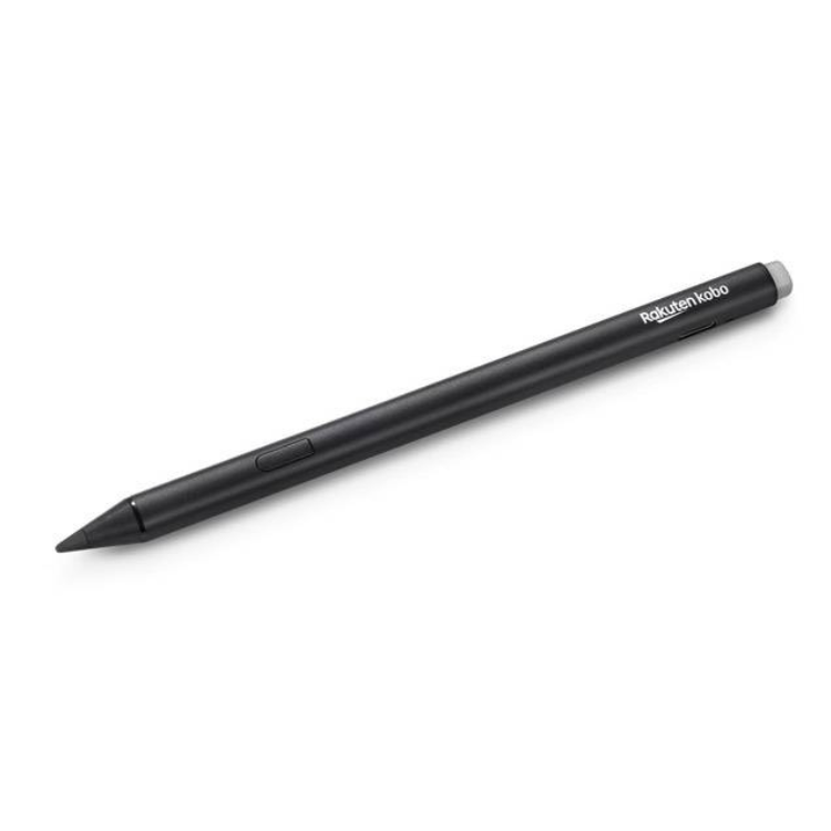 Caneta Kobo Stylus 2, cor preta, com logótipo Rokuten Kobo.