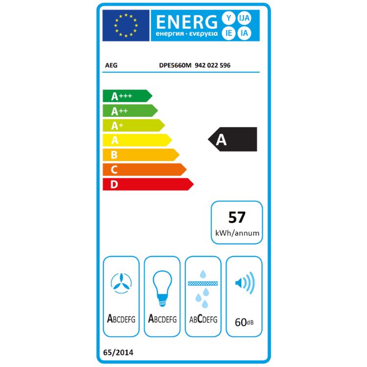 Exaustor de Gaveta AEG DPE5660M 230W 60cm