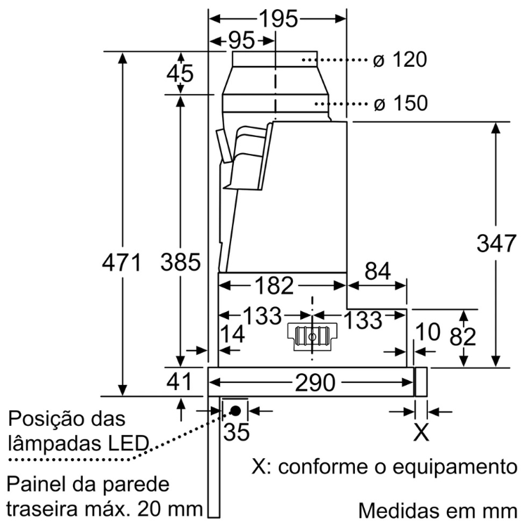 Exaustor de Gaveta Bosch Serie 4 DFS097A51 140W 90cm Inox