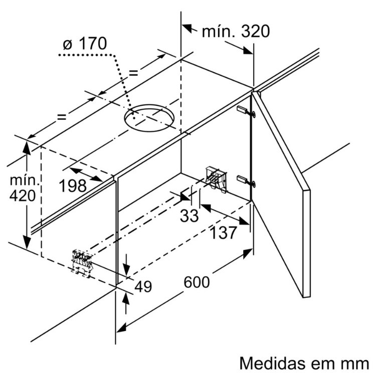 Exaustor de Gaveta Bosch Serie 8 DFS097K51 140W 90cm Inox