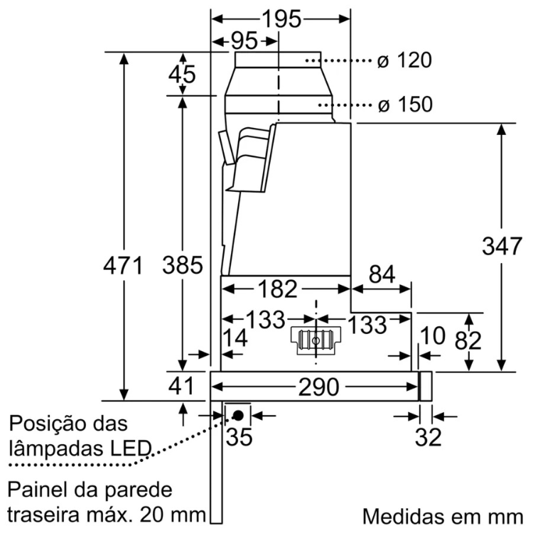 Exaustor de Gaveta Bosch Serie 8 DFS097K51 140W 90cm Inox