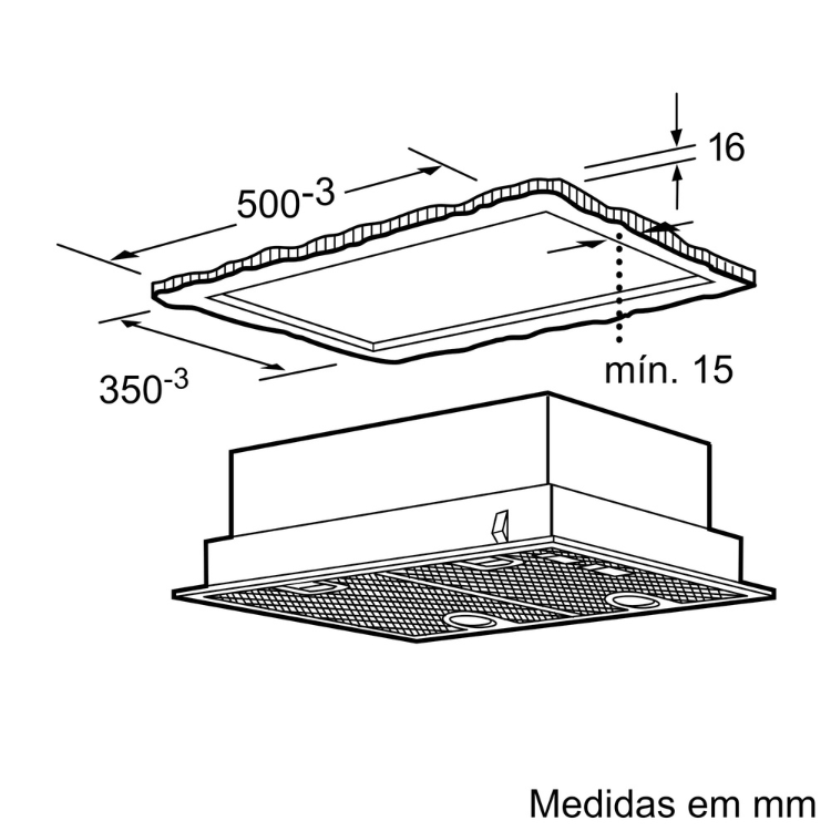 Exaustor de Encastre Bosch Serie 4 DHL555BM 53cm Inox