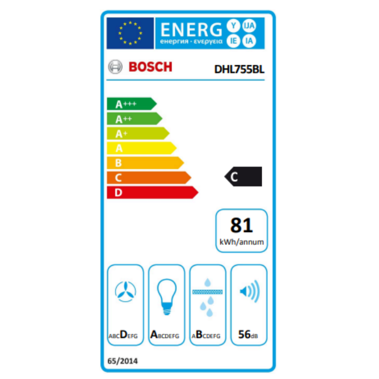 Exaustor Bosch Serie 4 DHL755BL 200W 75cm Inox