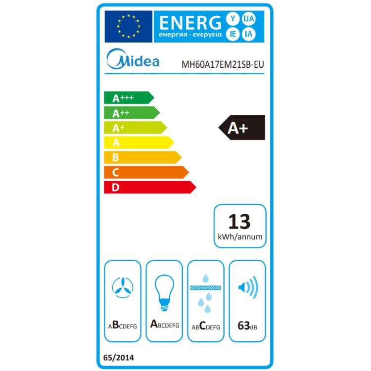 Exaustor de Parede Midea MH60L03EM21SB 60cm Classe A+