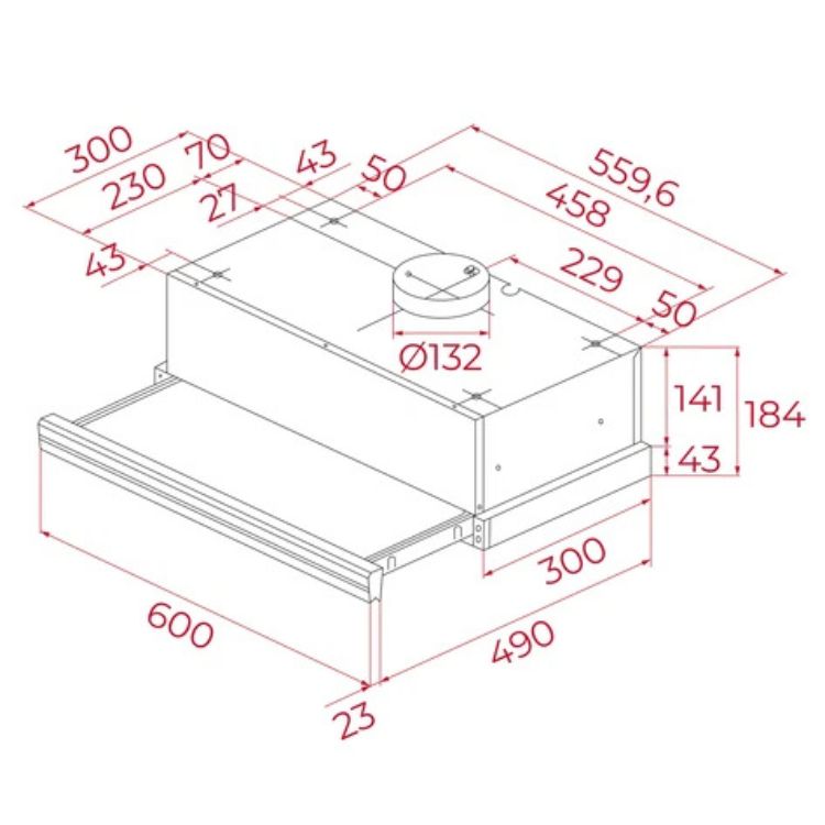 Exaustor de Gaveta Teka CNL6415 113W 60cm Inox