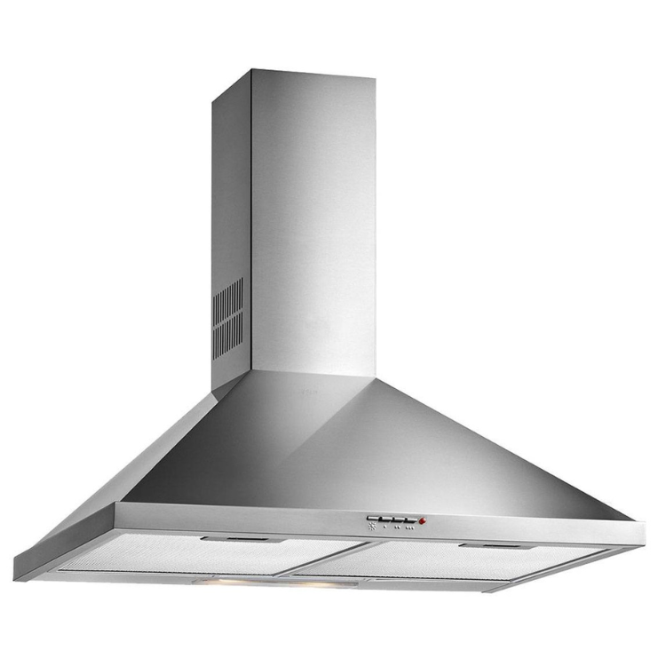 Exaustor de parede Teka DBB60, 115W, 60cm, inox, com comandos frontais e filtros metálicos.