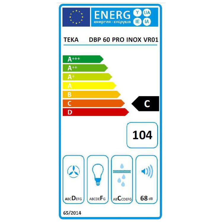 Exaustor de Parede Teka DBP60PRO 180W 60cm Inox