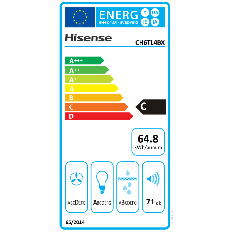 Hisense CH6TL4BX 135W 60cm Schubladenhaube