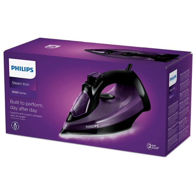 Philips Dampfbügeleisen der Serie 5000 DST5030/80, violett