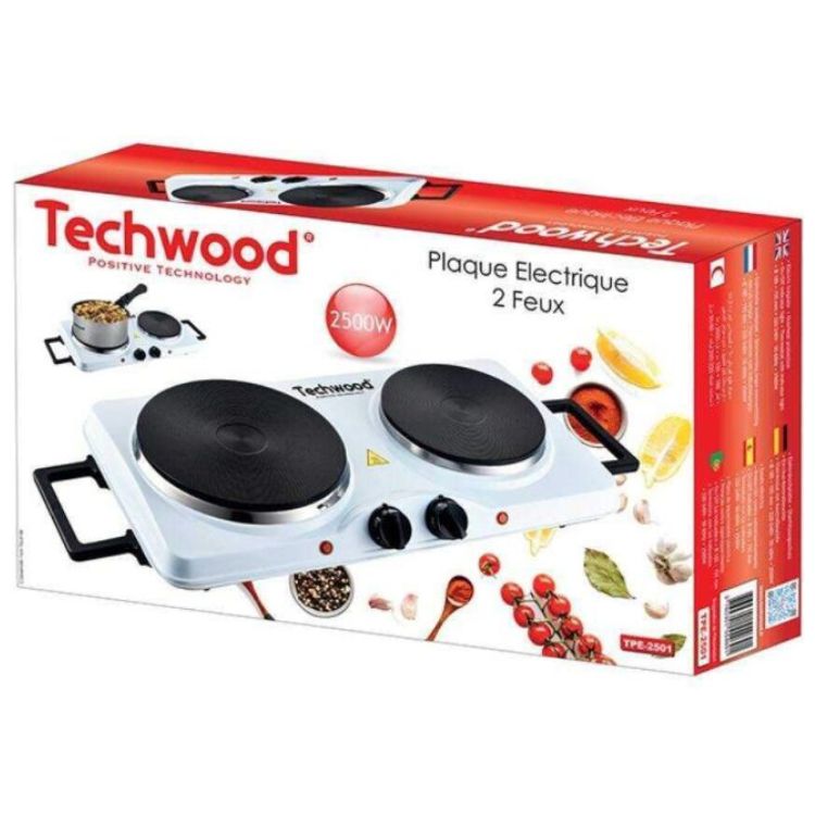 Fogão Elétrico Techwood 2 Placas 2500W Branco