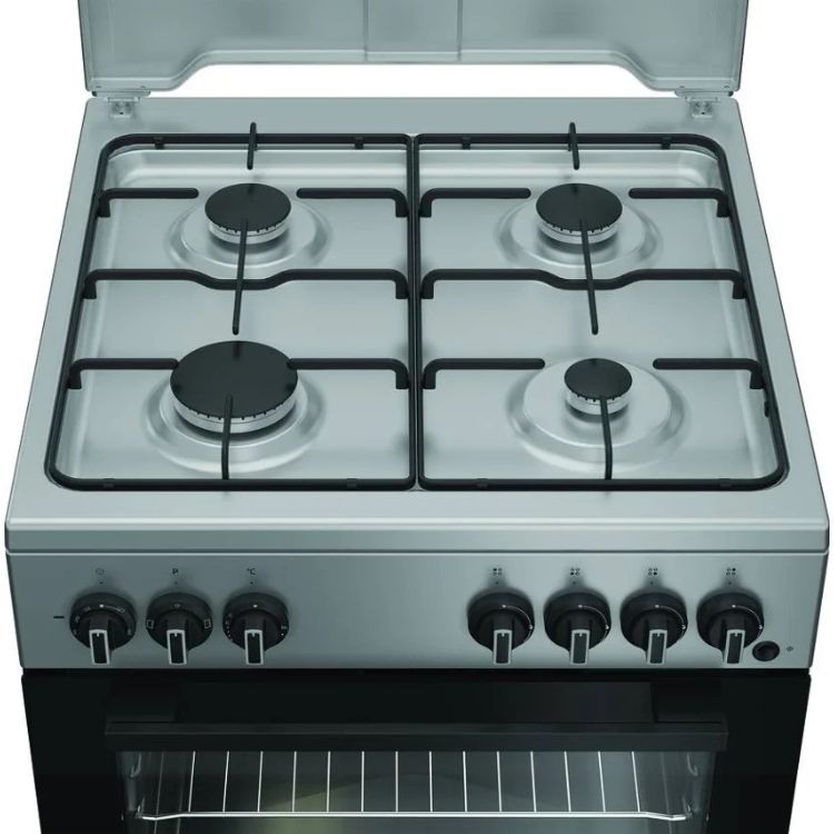 Placa de Gás + Forno Indesit I6G3PMS 73L 7900W 4 Zonas 60cm Inox