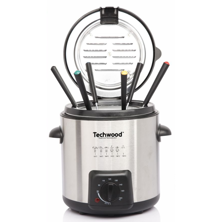 Elektro-Fondue mit 6 Spießen Techwood 840W