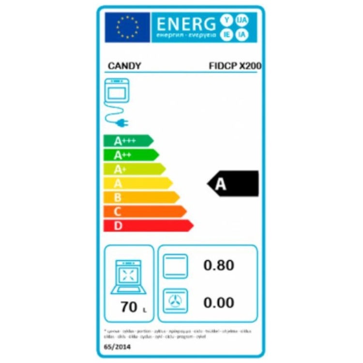 Forno de Encastre Candy FIDCPX200 70L 2100W