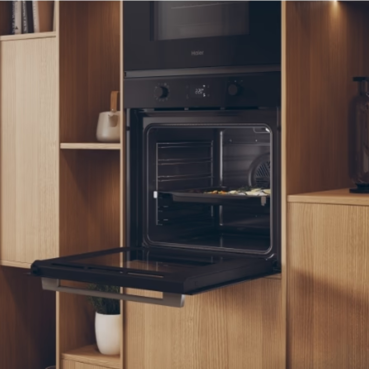 Haier ID2P5B3YTX Hydrolytisch/Pyrolytischer Einbau-Backofen 78L Schwarz