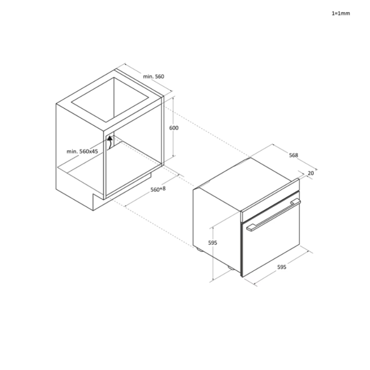 Haier ID2P5B3YTX Hydrolytisch/Pyrolytischer Einbau-Backofen 78L Schwarz
