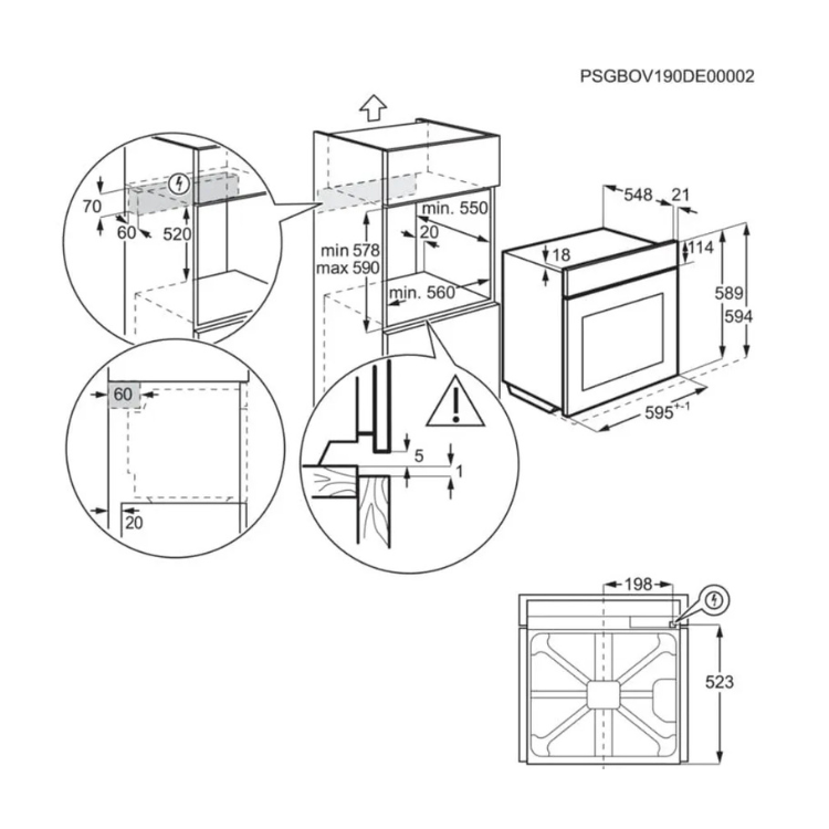 Forno Hidrolítico AEG TU5AB21FSB 72L 3490W