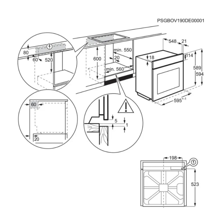 Forno Hidrolítico AEG TU5AB21FSB 72L 3490W