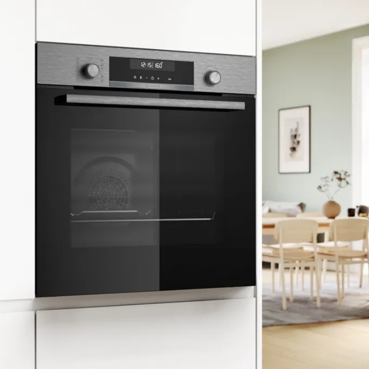 Bosch Serie 6 Einbau-Pyrolyse-Backofen HBG578ES3 71L 3600W Schwarz