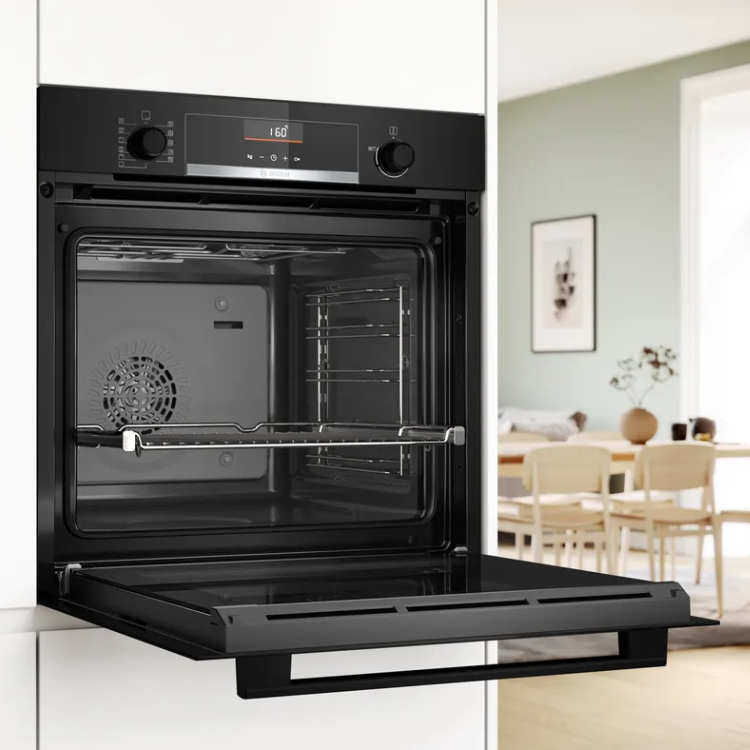 Bosch Serie 6 Einbau-Backofen mit Hydrolyse-/Pyrolysefunktion HBG536EB4 71L 3400W