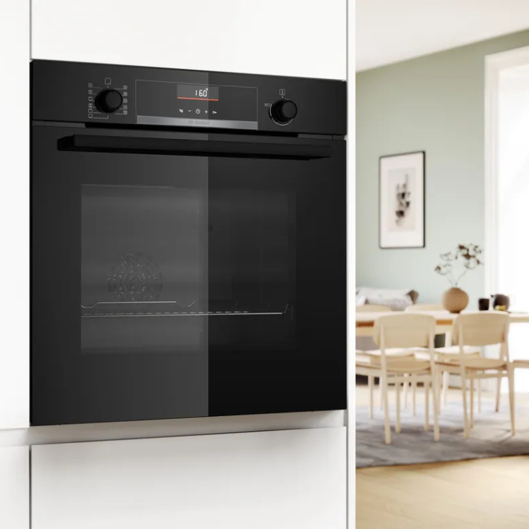 Bosch Serie 6 Einbau-Backofen mit Hydrolyse-/Pyrolysefunktion HBG536EB4 71L 3400W