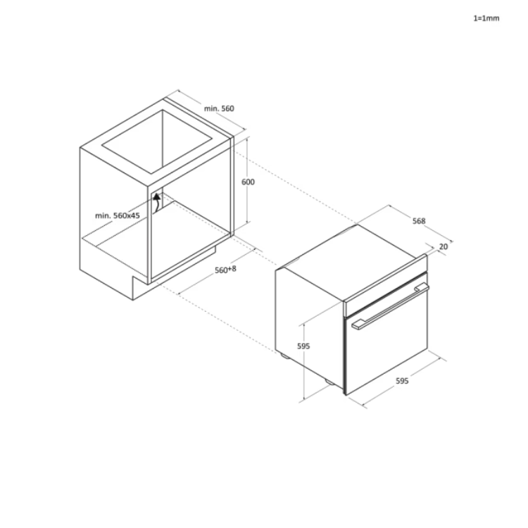 Forno Hidrolítico de Encastre Haier H6 ID2P3T1HTX 78L 3300W - Novo/Ligeiro Dano