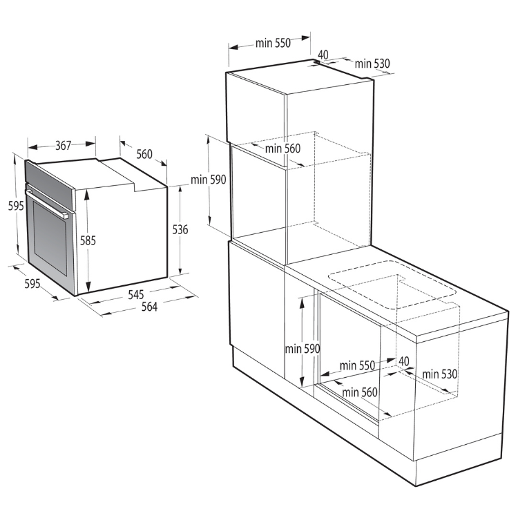 Forno Hidrolítico Hisense BSA66346ADBGWIFI 77L 3500W