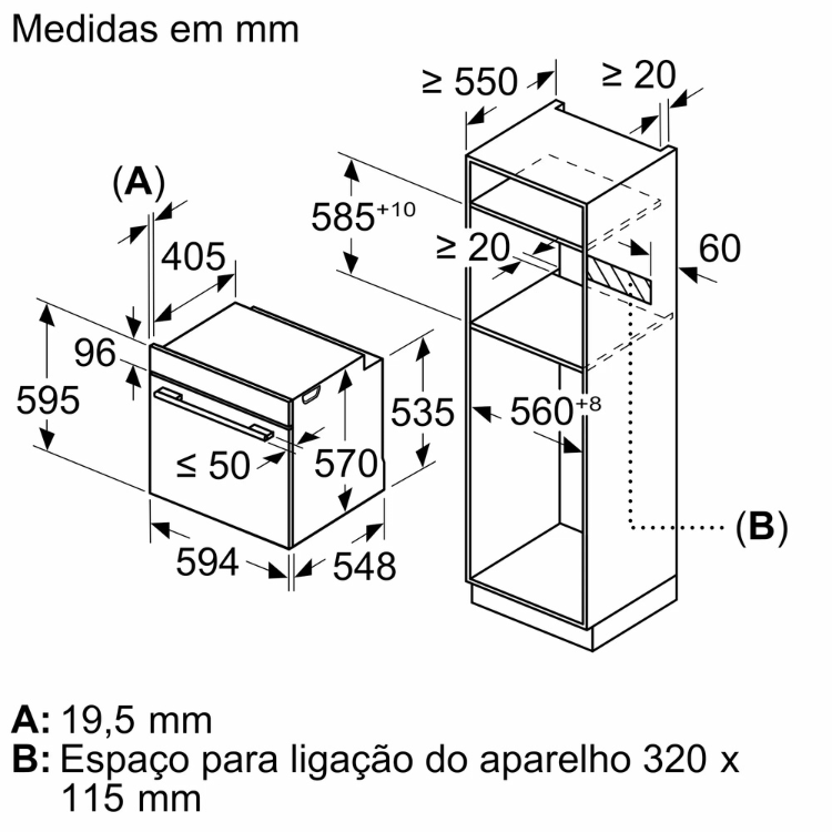 Forno Hidrolítico/Pirolítico de Encastre Balay 3HB5879N7 71L 3600W
