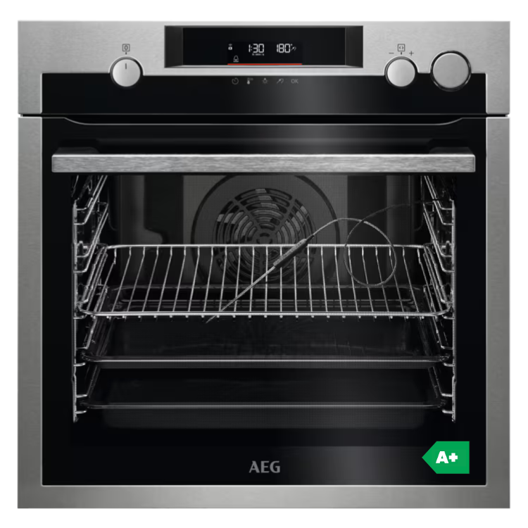 Forno AEG BSS578271M, inox, 72L, ecrã digital, classe A+, sem bandeja.