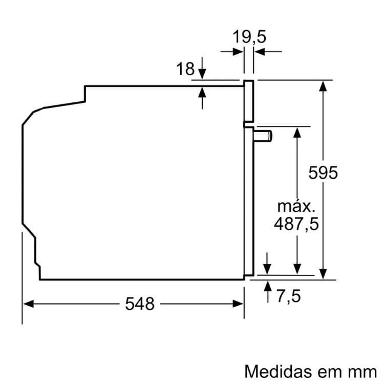 Forno Pirolítico de Encastre Siemens HB778G3B1 71L Classe A+