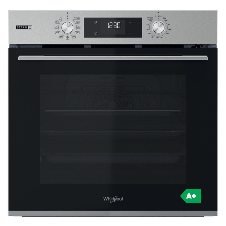 Whirlpool Einbau-Hydrolyse-/Pyrolyse-Backofen OMSR58RU1SX 71L 3300W