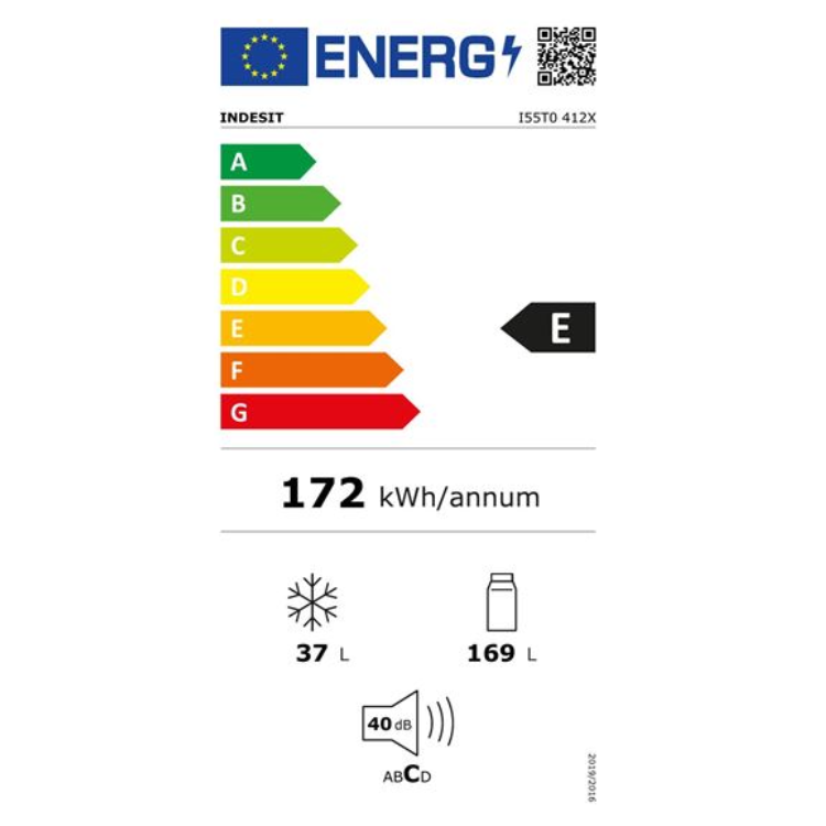 Frigorífico 2 Portas Indesit I55T0412W 206L Inox