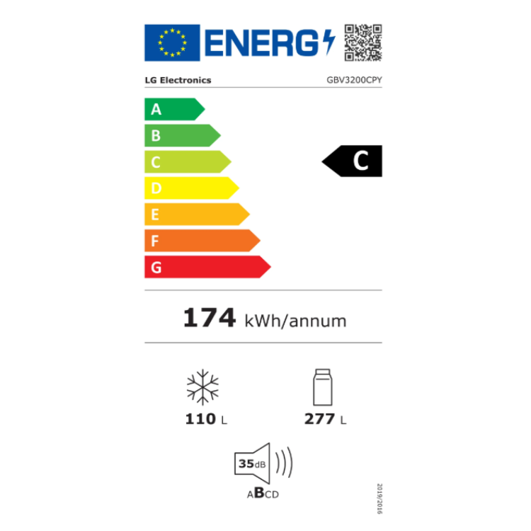LG GBV3200CPY Kühl-/Gefrierkombination 387 L, Edelstahl