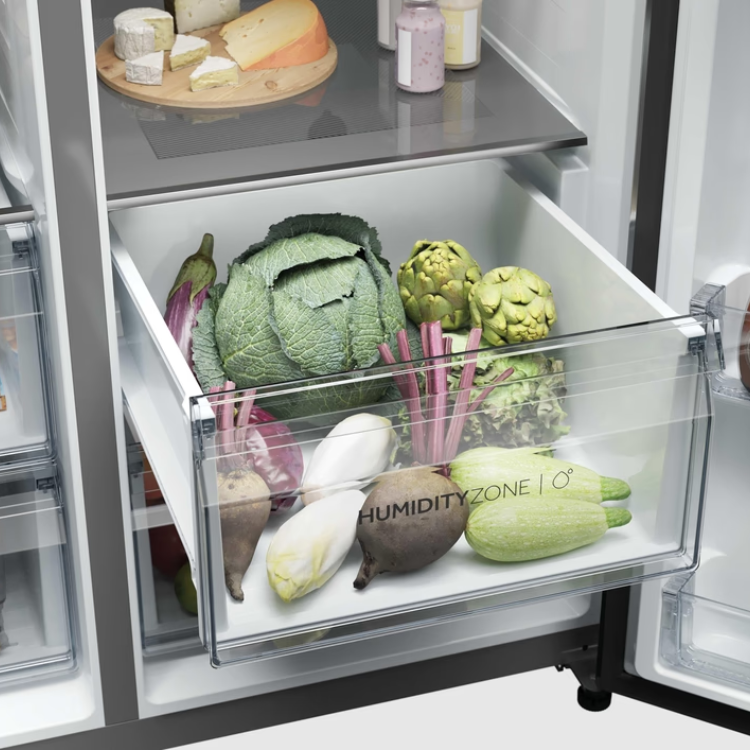 Frigorífico Americano Haier Side by Side HSW79F18CIMM 601L Inox