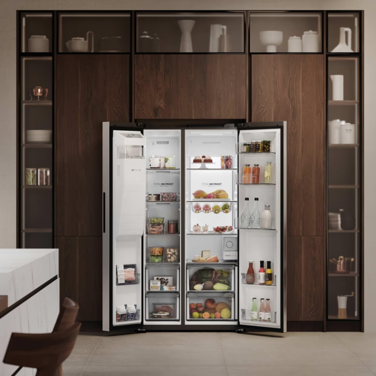 Frigorífico Americano Haier Side by Side HSW79F18CIMM 601L Inox