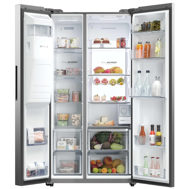 Frigorífico Americano Haier Side by Side HSW79F18CIMM 601L Inox