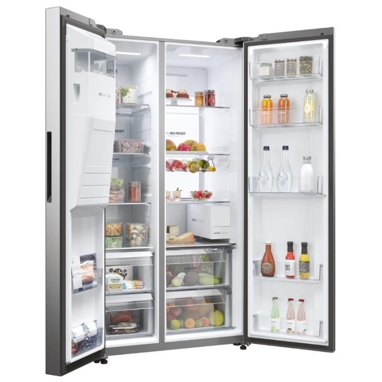 Frigorífico Americano Haier Side by Side HSW79F18CIMM 601L Inox