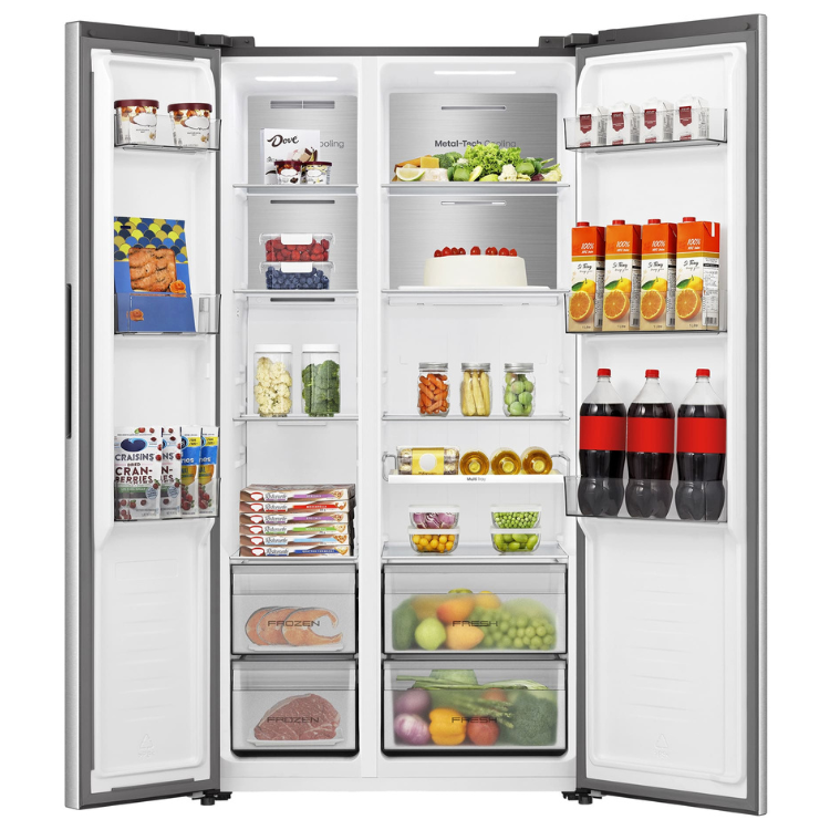 Frigorífico Americano Hisense Side by Side RS3P558NEIE 544L Inox