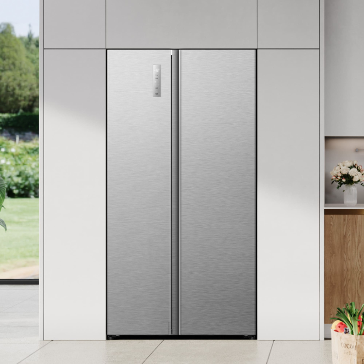 Amerikanischer Hisense Side-by-Side Kühlschrank RS3P558NEIE 544L Inox